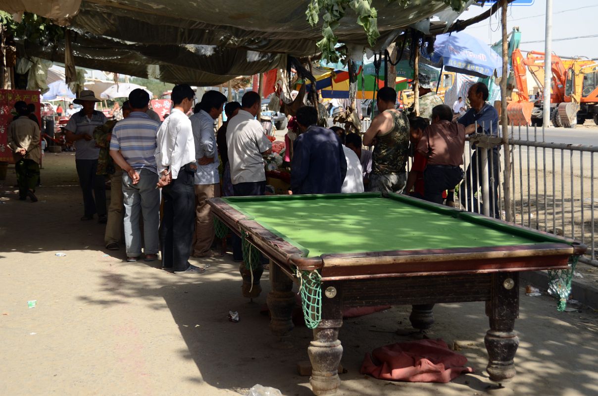 17 Pool Table And People Gathering In Karghilik Yecheng At The Junction Of China National Highways 315 And G219